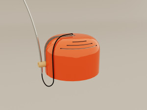huge floor lamp by guzzini 1960s Modello 3D