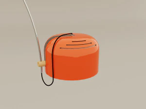 huge floor lamp by guzzini 1960s 3D Model
