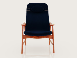 teak lounge chair 1960s Modelo 3D