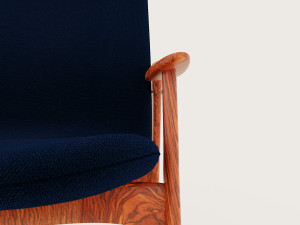 teak lounge chair 1960s Modelo 3D