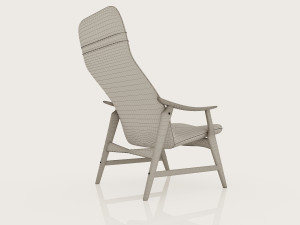 teak lounge chair 1960s Modelo 3D