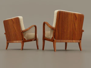 lounge chair 1950s 3D Model
