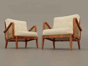 lounge chair 1950s 3D Model