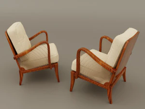 lounge chair 1950s 3D Model