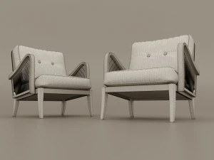 lounge chair 1950s 3D Model