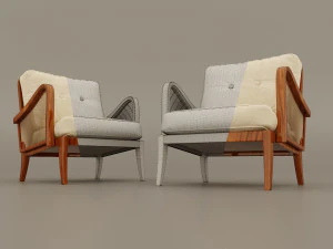 lounge chair 1950s 3D Model