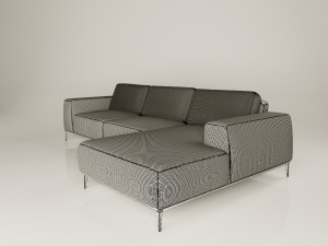 eichholtz lounge sofa montado natural 3D Модель