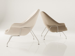 womb style armchair Modèle 3D