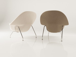 womb style armchair Modèle 3D