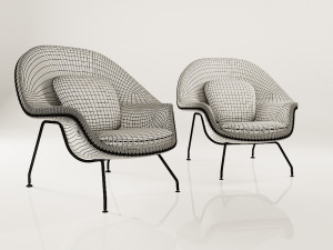 womb style armchair Modèle 3D