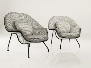 womb style armchair 3D Model