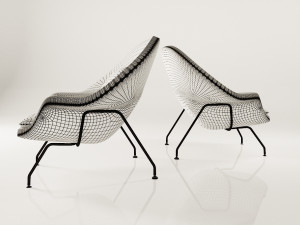 womb style armchair Modèle 3D