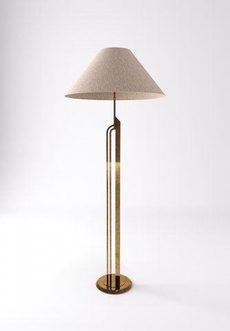 Brass Vintage Floor Lamp 3Dモデル .c4d .max .obj .3ds .fbx .stl .blend 