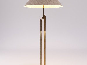 Brass Vintage Floor Lamp 3Dモデル