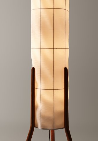 Teak tripod floor lamp store