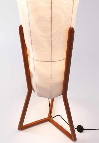 Teak tripod 2025 floor lamp
