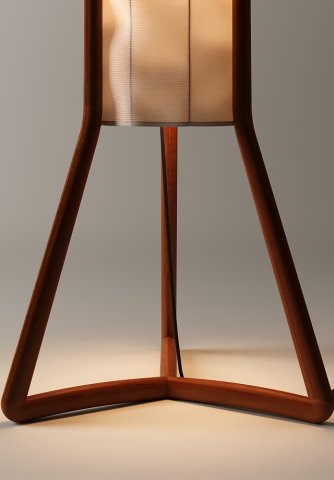 Teak tripod floor lamp best sale
