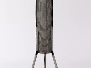 L&Acirc;MPADA DE PISO VINTAGE DINAMARQUESA COM 3 L&Acirc;MPADAS DE TECA TRIP&Eacute; Modelo 3D