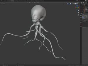 octopus with a human face 3Dモデル