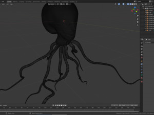 octopus with a human face 3D Модель
