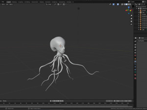 octopus with a human face 3D Модель