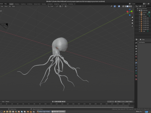 octopus with a human face 3D Модель