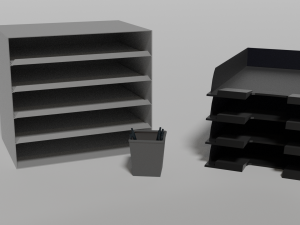 office supplies small minimalist collection Modelo 3D