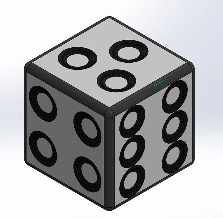 The dice 3d ready print 3D Print Model .c4d .max .obj .3ds .fbx .stl .blend 