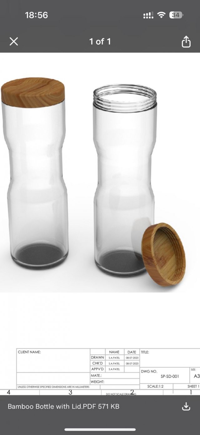 Cup And Milk Bottel Model Cetak 3D .c4d .max .obj .3ds .fbx .stl .blend 