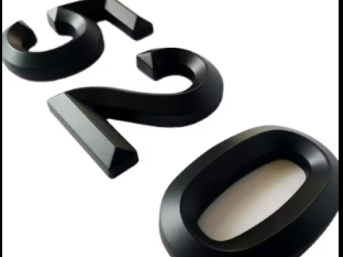 Numbers 0 To 9 Plate Model do druku 3D