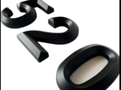 Placa de números 0 a 9 Modelo de Impressão 3D