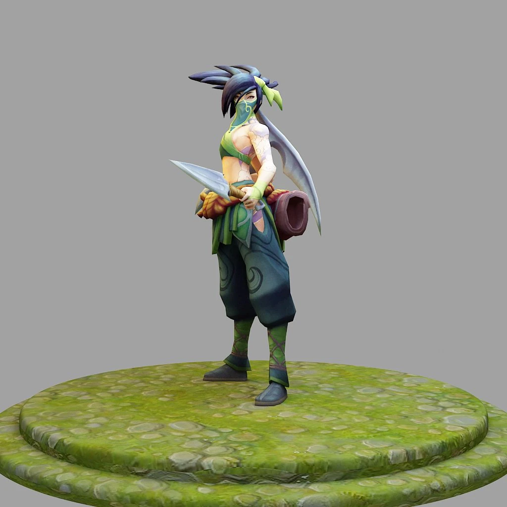 akali from league of legends 3D Print Model .c4d .max .obj .3ds .fbx .stl .blend