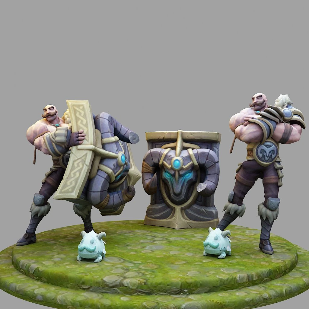braum from league of legends 3D Print Model .c4d .max .obj .3ds .fbx .stl .blend 