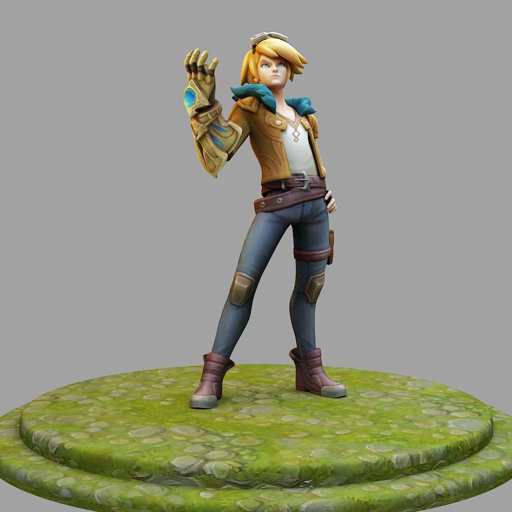 ezreal from league of legends 3D Print Model .c4d .max .obj .3ds .fbx .stl .blend 