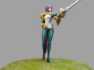 Fiora aus League of Legends 3D Druckmodell