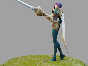 fiora from league of legends 3D Print Model