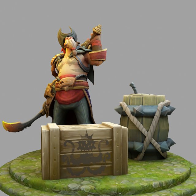 gangplank from league of legends 3D Print Model .c4d .max .obj .3ds .fbx .stl .blend 