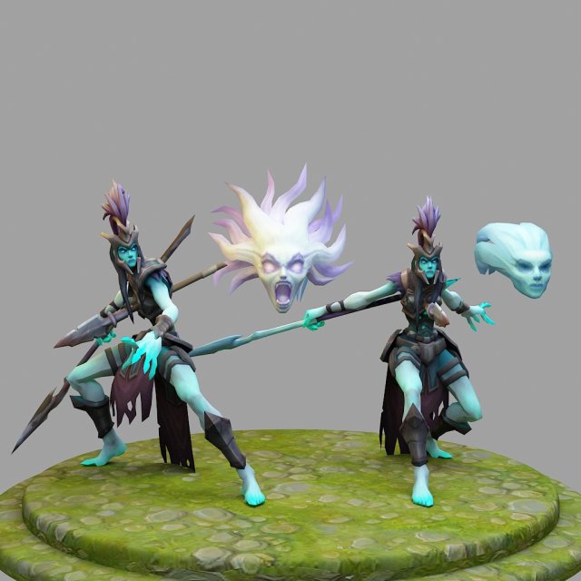 kalista from league of legends 3D प्रिंट मॉडल .c4d .max .obj .3ds .fbx .stl .blend 