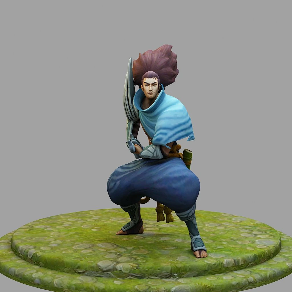 yasuo from league of legends 3D Print Model .c4d .max .obj .3ds .fbx .stl .blend