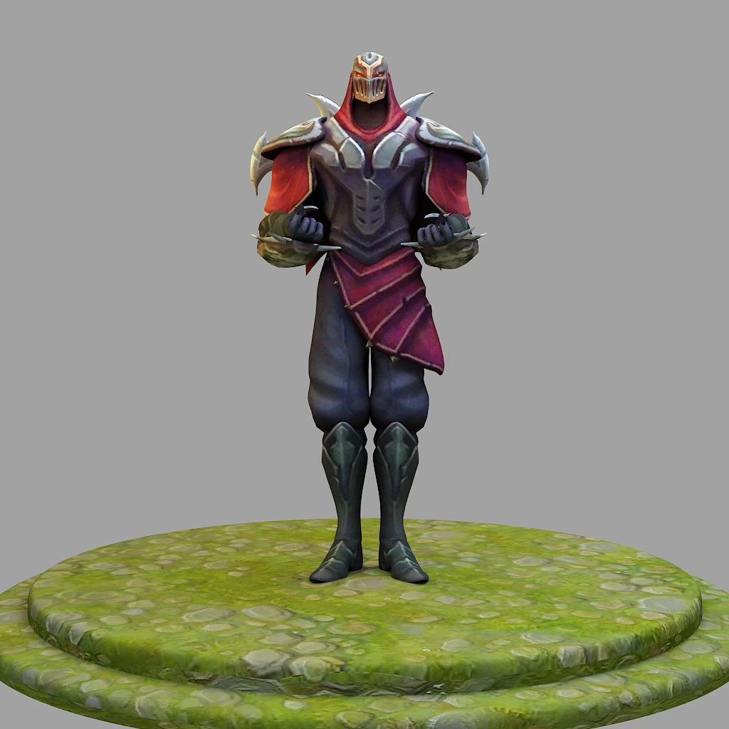 zed from league of legends 3D Print Model .c4d .max .obj .3ds .fbx .stl .blend