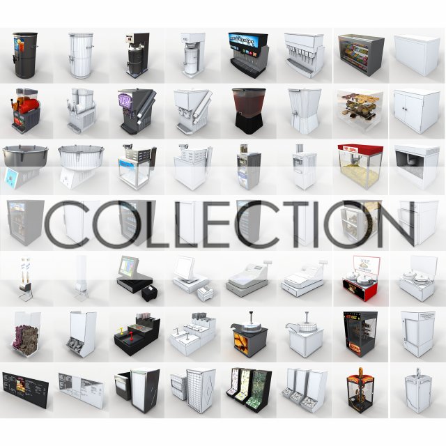 collection bar 3D मॉडल .c4d .max .obj .3ds .fbx .stl .blend 