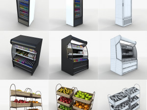 collection grab n go food Modèle 3D
