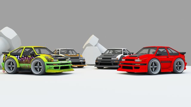 mini car 3D 모델 .c4d .max .obj .3ds .fbx .stl .blend 