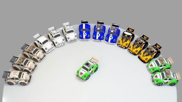 mini car 3 Model 3D .c4d .max .obj .3ds .fbx .stl .blend