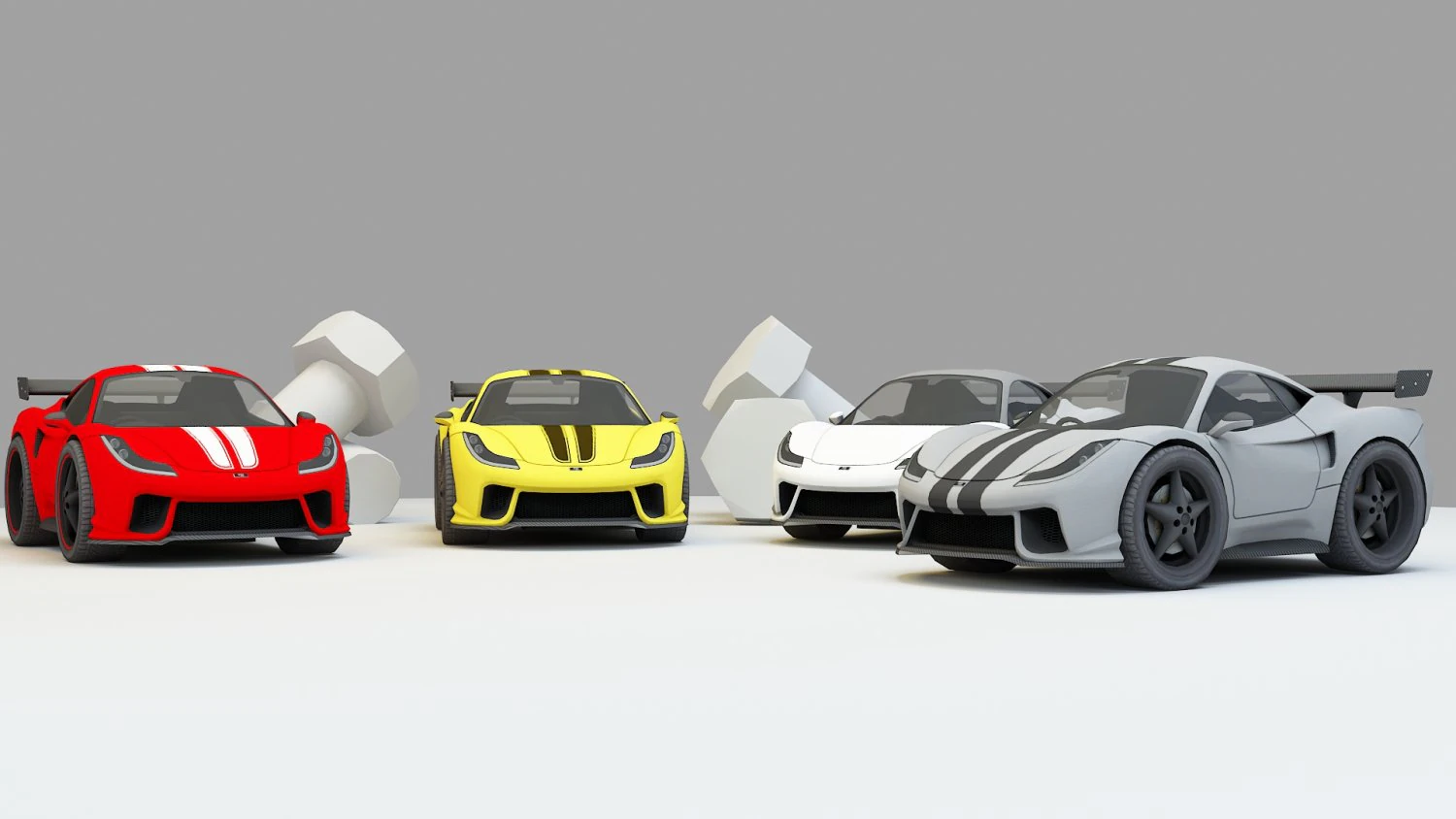 mini car 4 3D Model .c4d .max .obj .3ds .fbx .stl .blend 