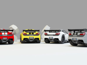 mini car 4 3Dモデル