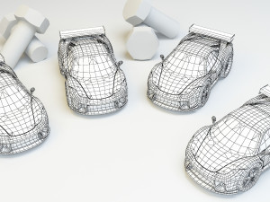 mini car 4 3Dモデル