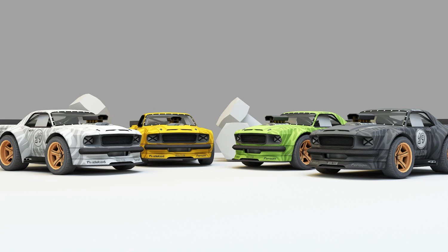 mini car 5 3D Model .c4d .max .obj .3ds .fbx .stl .blend 