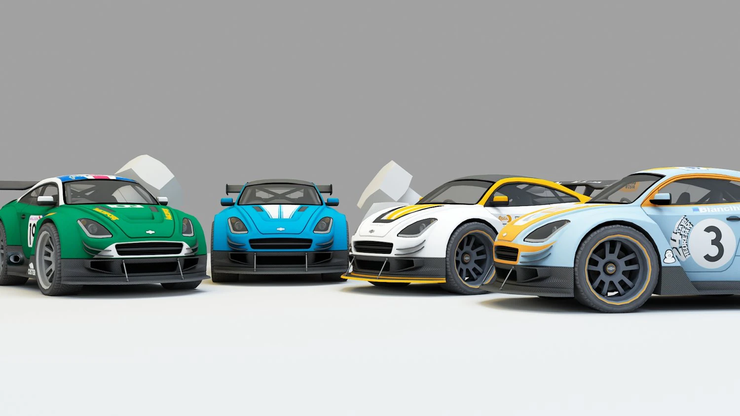 mini car 6 3D Model .c4d .max .obj .3ds .fbx .stl .blend 