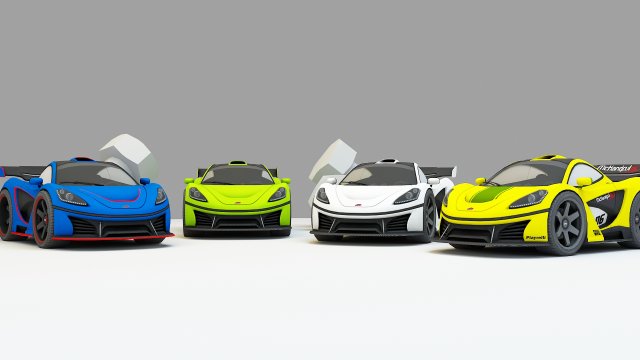 mini car8 3Dモデル .c4d .max .obj .3ds .fbx .stl .blend 